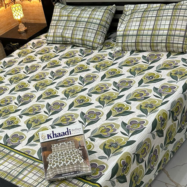 KING COTTON BED SHEET SET 3 PCS DESIGN