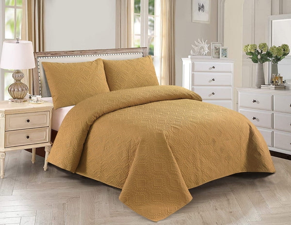 PREMIUM GOLD BED SPREAD 3PC