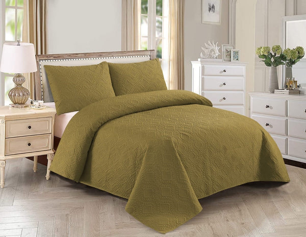 PREMIUM GOLD BED SPREAD 3PC