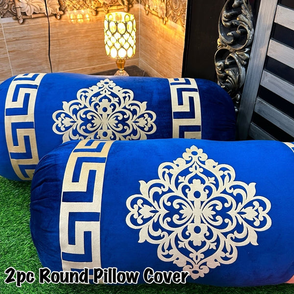 Luxury 2pc Round (Gol) Pillow Cover D-224