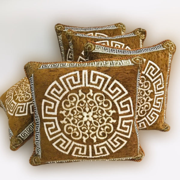 Pack of 5 Velvet Jacquard Cushion Cover D-235