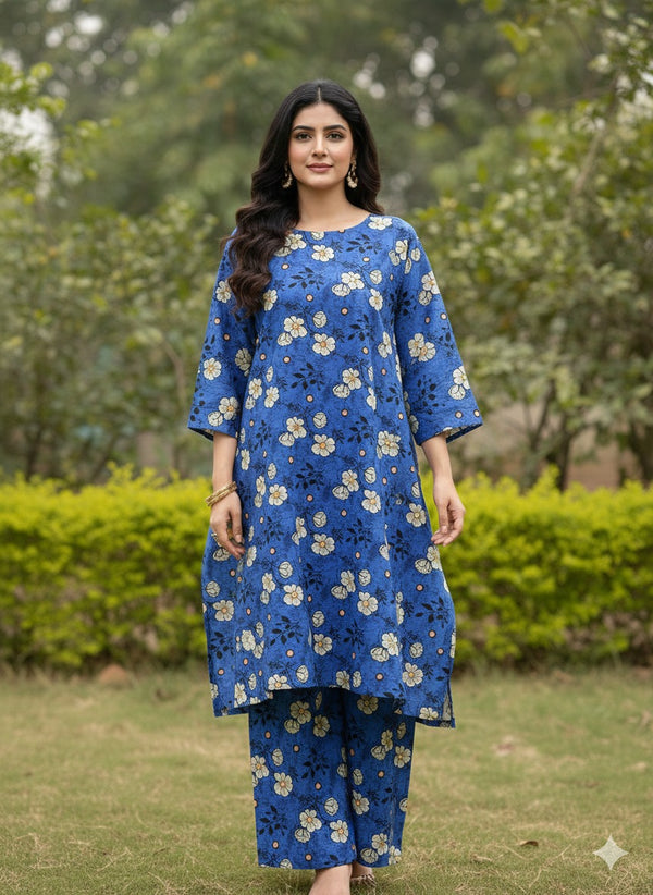 2 Piece Unstitched Digital Print Suit J-007