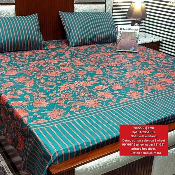 3 PCs Bedsheet  D17