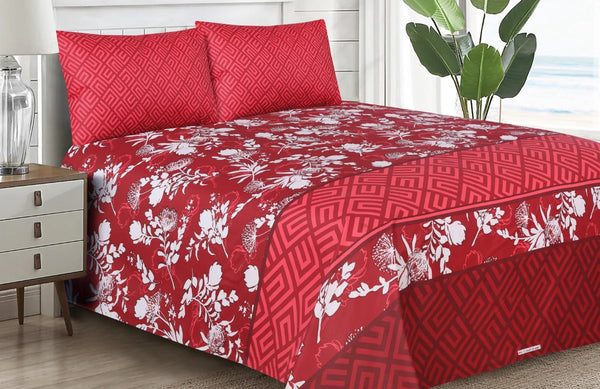 Printed Bedsheet Set 3pc HB-024