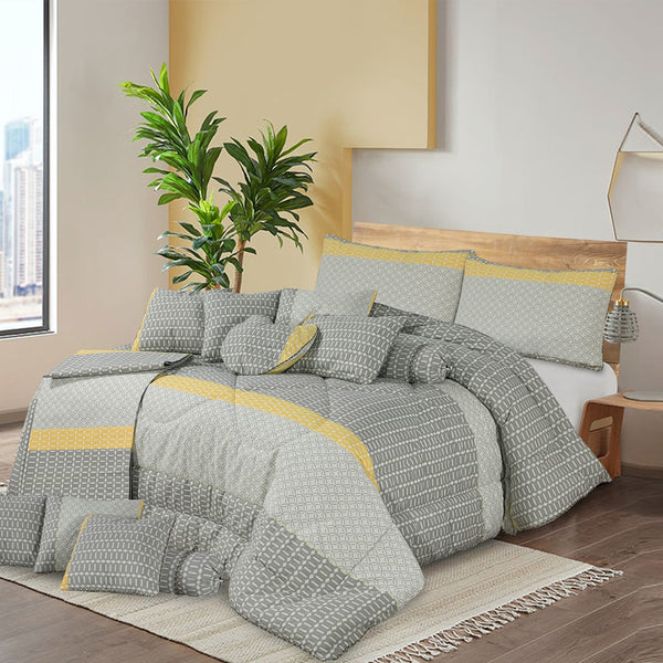 COTTON JACQUARD LUXURY COMFORTER SET- 14 PCS SET