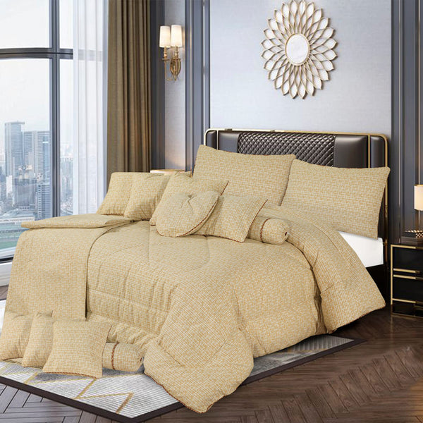 COTTON JACQUARD LUXURY COMFORTER SET- 14 PCS SET