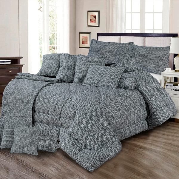 COTTON JACQUARD LUXURY COMFORTER SET- 14 PCS SET